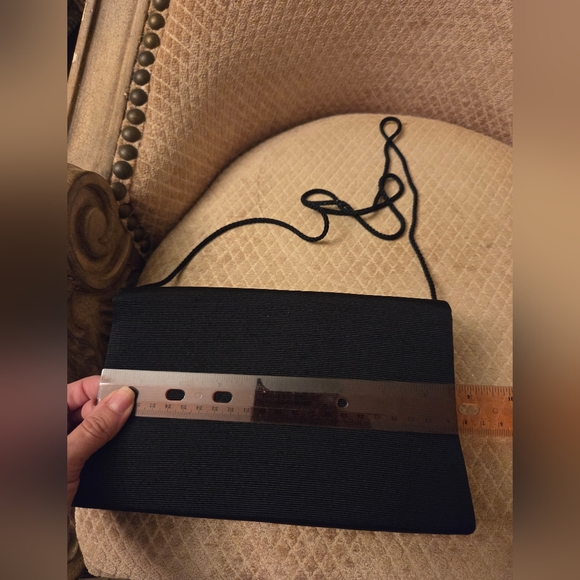 Elegant Black Clutch with Gold Accent - Picture 6 of 7